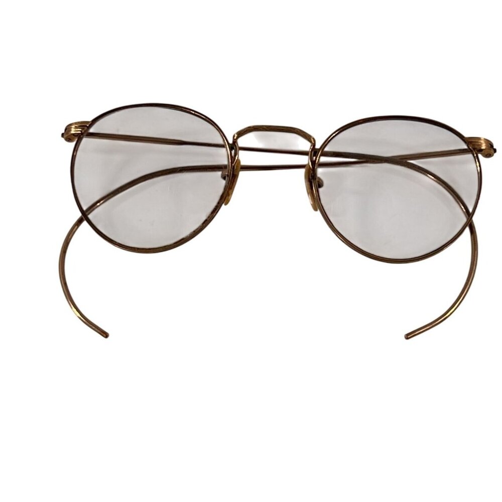 Artcraft Hibo Eyeglass Gold Metal Frame 1/10 12k GF 1957 Etched Filagree Case
